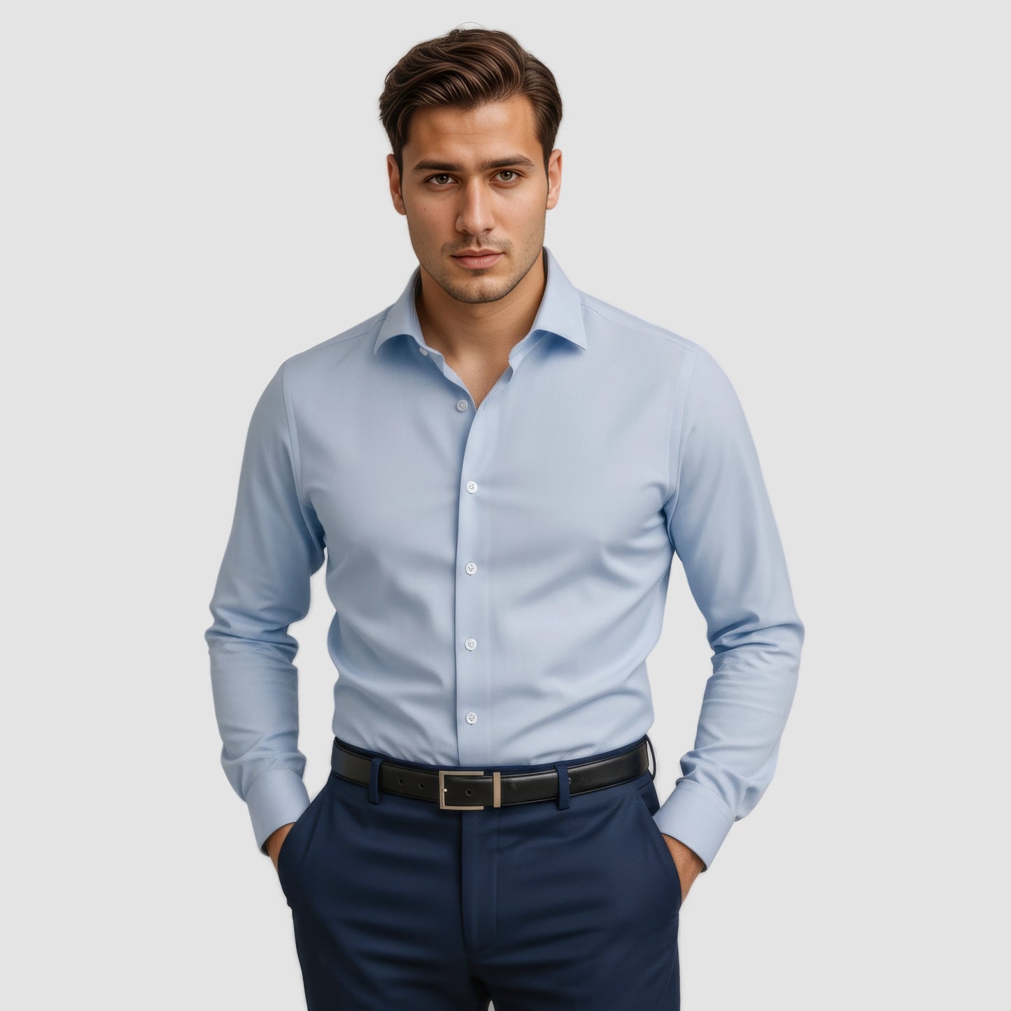 Chemise Infroissable à Coupe Ajustée