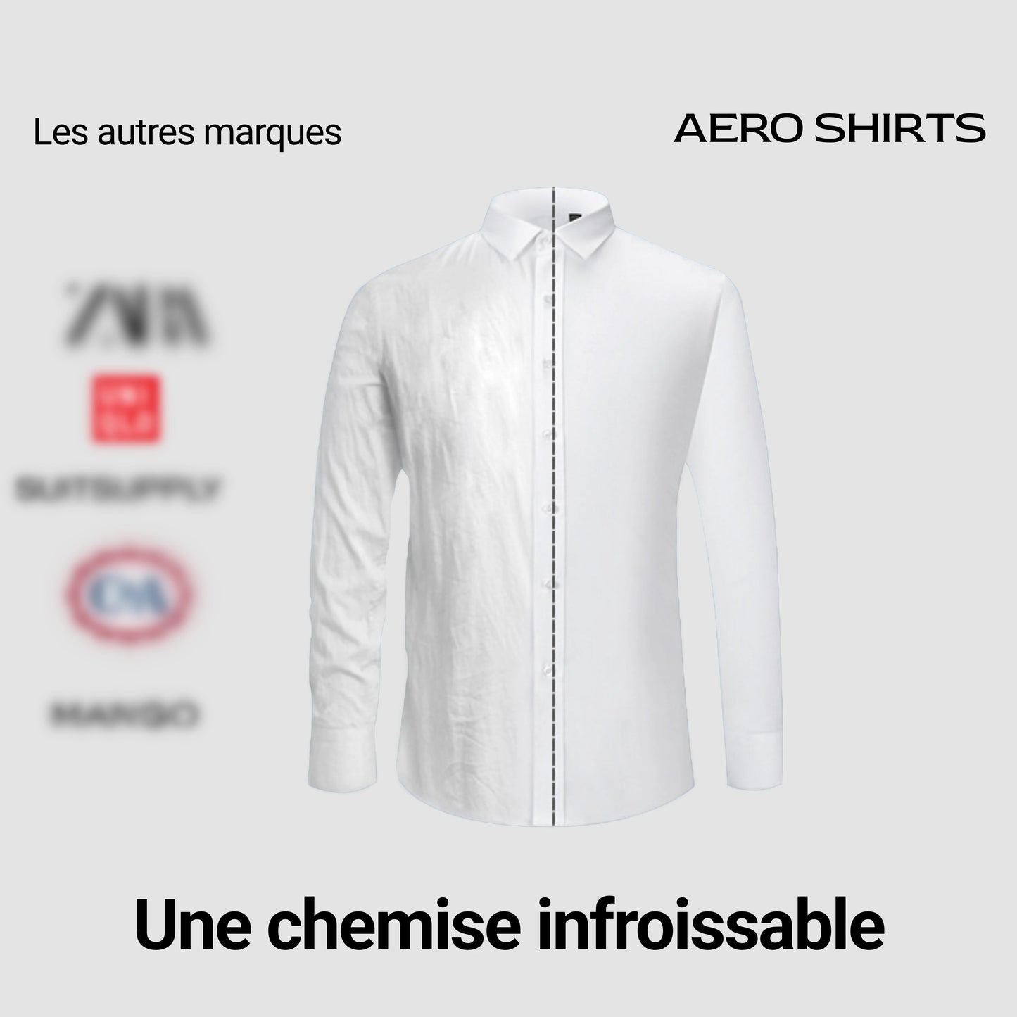 Chemise Infroissable à Coupe Ajustée